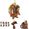 Style Vintage Acrylic Christmas Tree Ornaments In A Set Of Eight For Holiday Cheer