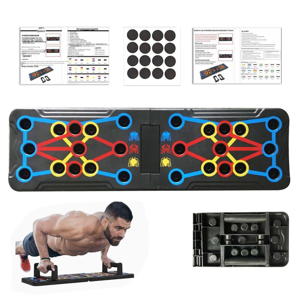Foldable Push-Up Board: Multifunctional Fitness Device for Men and Women - Targets Chest and Abdominal Muscles