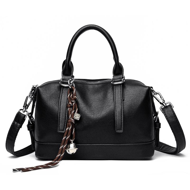 Retro Soft Leather Bag Handbag Women's High-end Sense Versatile Large-capacity Shoulder Messenger Bag