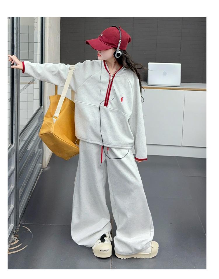 Modisches Sweatshirt- und Hosen-Set für Mädchen - Frühjahr/Herbst 2025 Kollektion