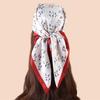 Luxury Design Satin Print Silk Scarf Square Women Neck Scarves Wrap Head Kerchief Beach Hair Band Woman Bandana Summer 70Cm