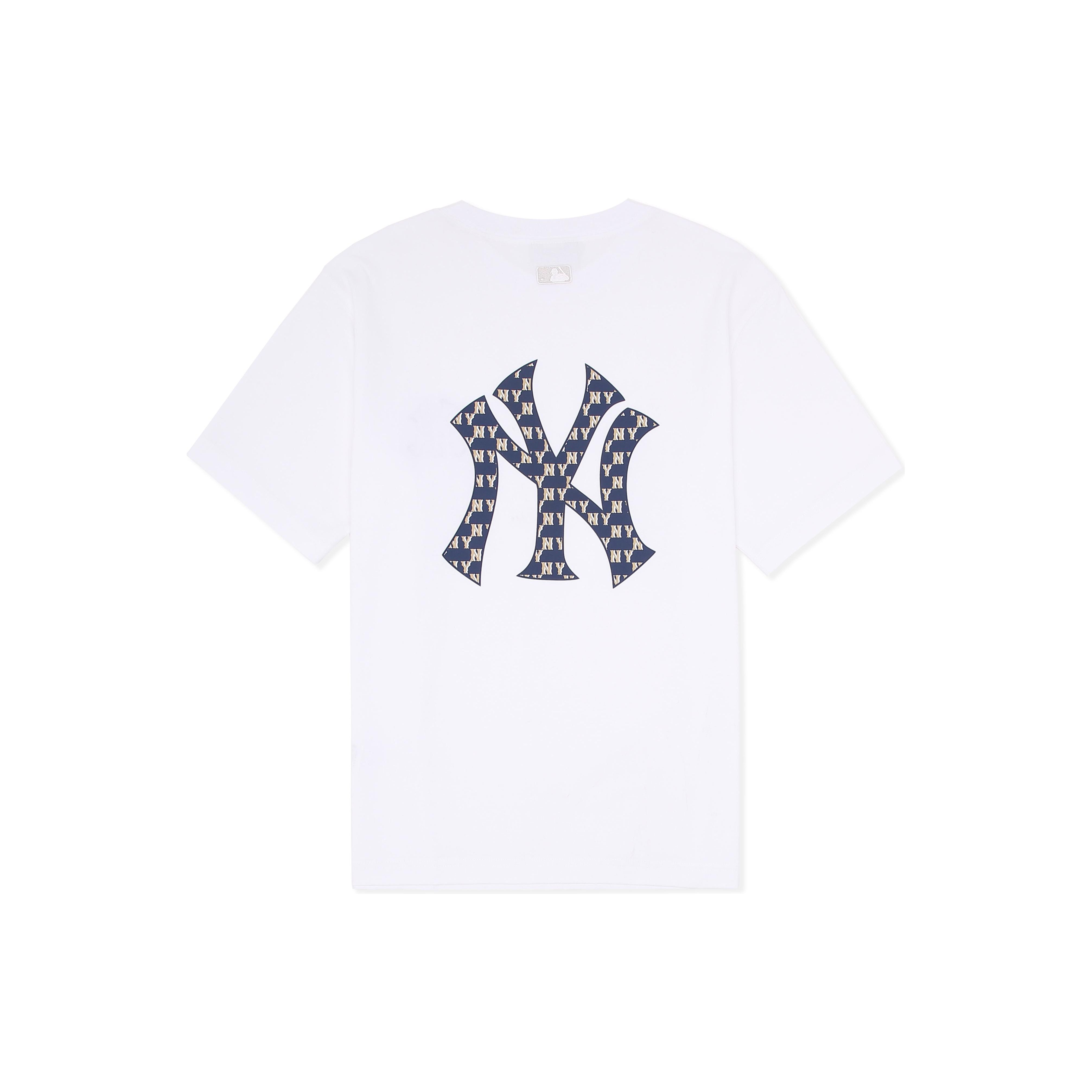 MLB New York Yankees American Vintage Rückseiten-Buchstaben-Print-Logo Trendiger College-Stil Kurzarm-T-Shirt Unisex T-Shirts Weiß 3ATSM0233-50WHS XXL gray