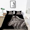2023 New Style Duvet Cover Set Wolf Pattern Beding Cover Suitsn Polyester Quilt Cover Single Size Bed Set Teens Newly Fashion Bedding Suit
