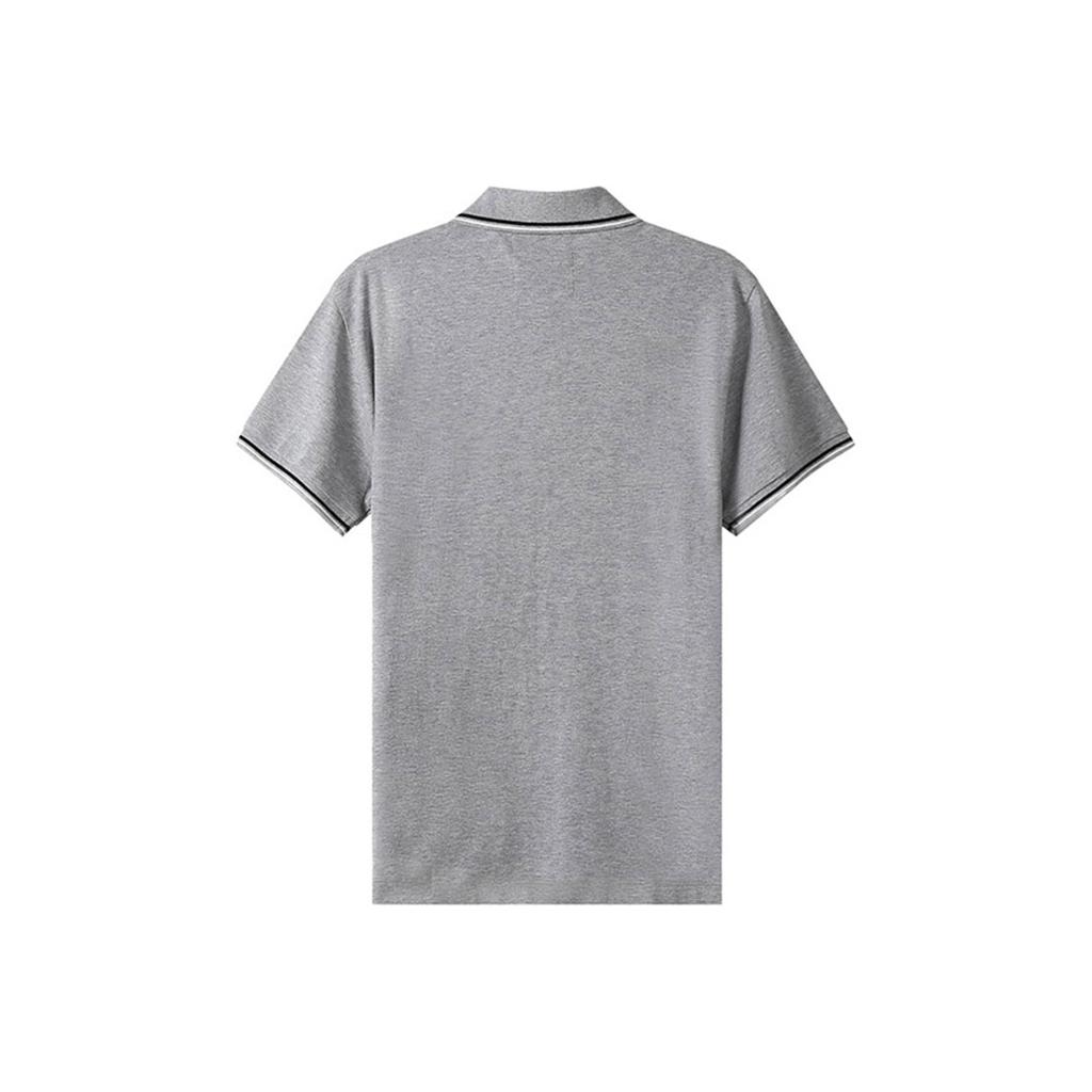 Emporio Armani FW21 Cotton Short Sleeve Polo Shirt Men Tops Gray 8N1FB41JPTZ0627