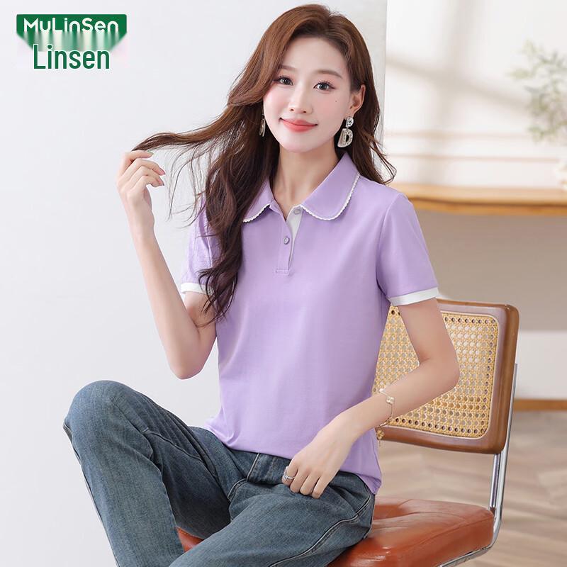 MULINSEN Women s Pure Cotton Polo T-Shirt 4XL