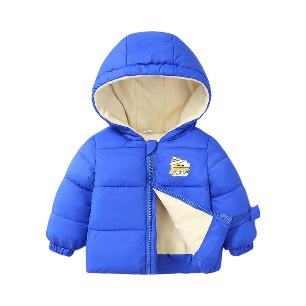Kids' Pocket Coat - Solid Color Short Cotton Jacket
