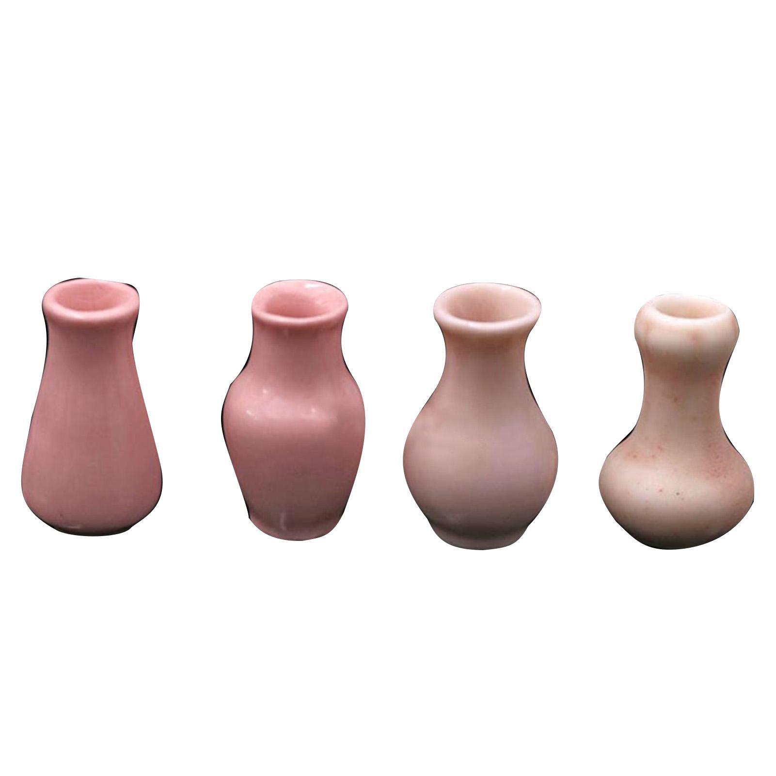 

TDStore 4 шт./компл. 1/12 мини-цветочный горшок бонсай сказочный садовый орнамент кукольный домик модель игрушки розовый