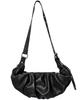 Flareup Draped Leather Bag (Fl-745_Black)