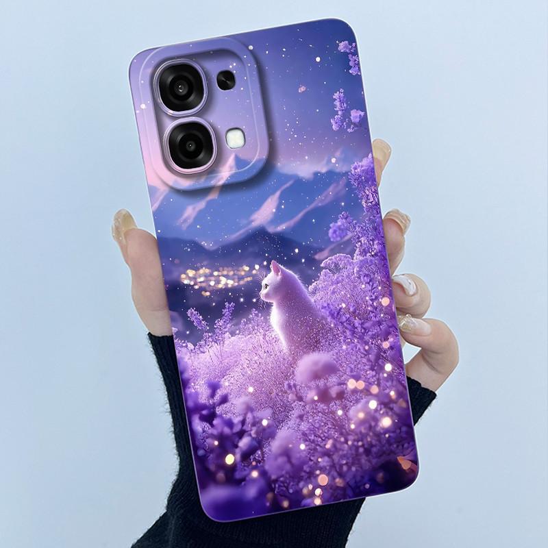 For Oppo A6 Pro 5G 4G Case Fashion Simplicity Oil Painting Floral Silicone Soft Phone Casing New Design Shockproof Back Cover
