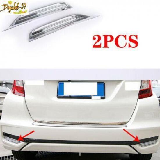 Fit For 2018- Honda For Jazz ABS Chrome Rear Fog Light Lamp Strip Trim