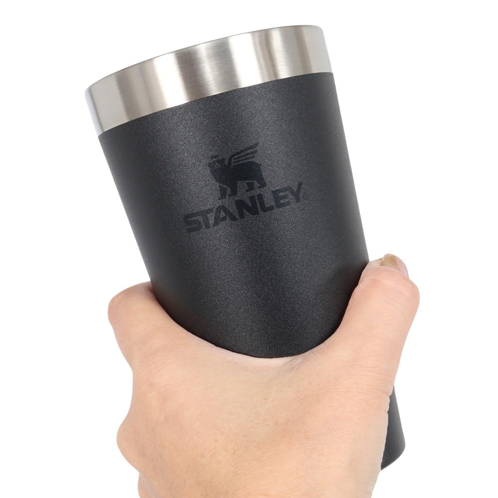 Stanley Camping Size Cup/Mug, Pint, 0.35L, Black, 2.0, 10-13022-036 (Black/FF)