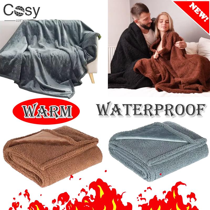Plus Size Shaggy Blankets For Couple, Winter Thickened Warm Blanket | Waterproof Luxury Rectangle Napping Blanket