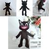 Adorable Black Cartoon Cat Plush Toy Stuffed Doll Perfect For Halloween Decorations