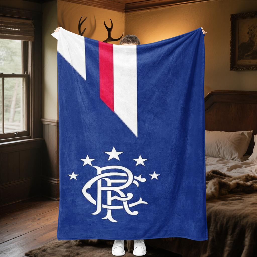 1PC Rangers Fc Blanket Perfect All Seasons Soft Comfortable Sofa Office Travel Home Use Great Gift Idea