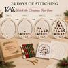 Beginner Friendly Embroidery Supplies 24 Days Christmas Tree Kit, DIY Sewing Kit for Beginners, Holiday Handmade Indoor Crafting Hobby Material