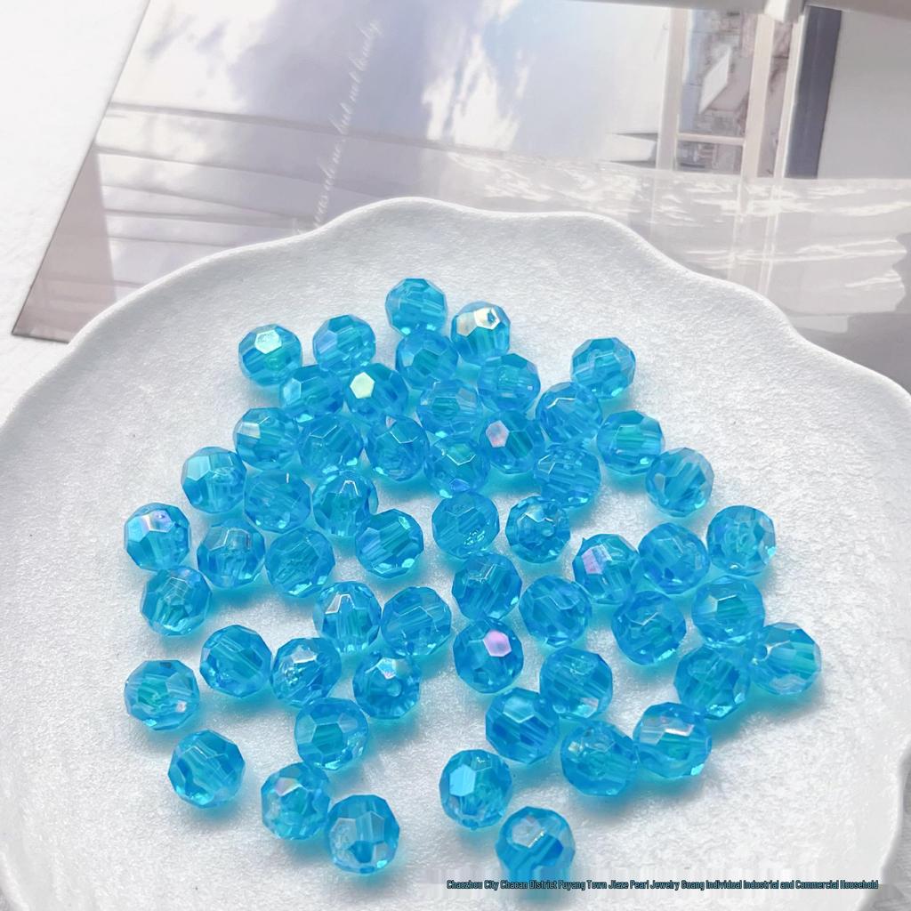 Acrylic AB Color Crystal Beads: Straight Hole Transparent Beads for DIY Phone Chains, Necklaces, and Decorations.