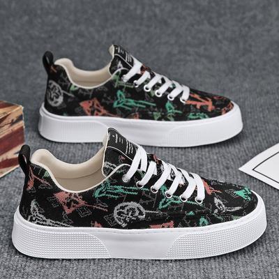Heren Casual Schoenen 2024 Mode Geborduurde Canvas Schoenen voor Heren Ademend Veelzijdige Wandelschoenen Luxe Comfort Dress Flats