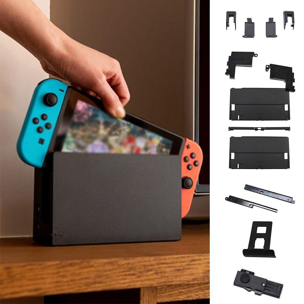 

Metal Console Back Cover DIY Game Backplate Original Console Net Bracket for Nintendo Switch OLED card slot cover