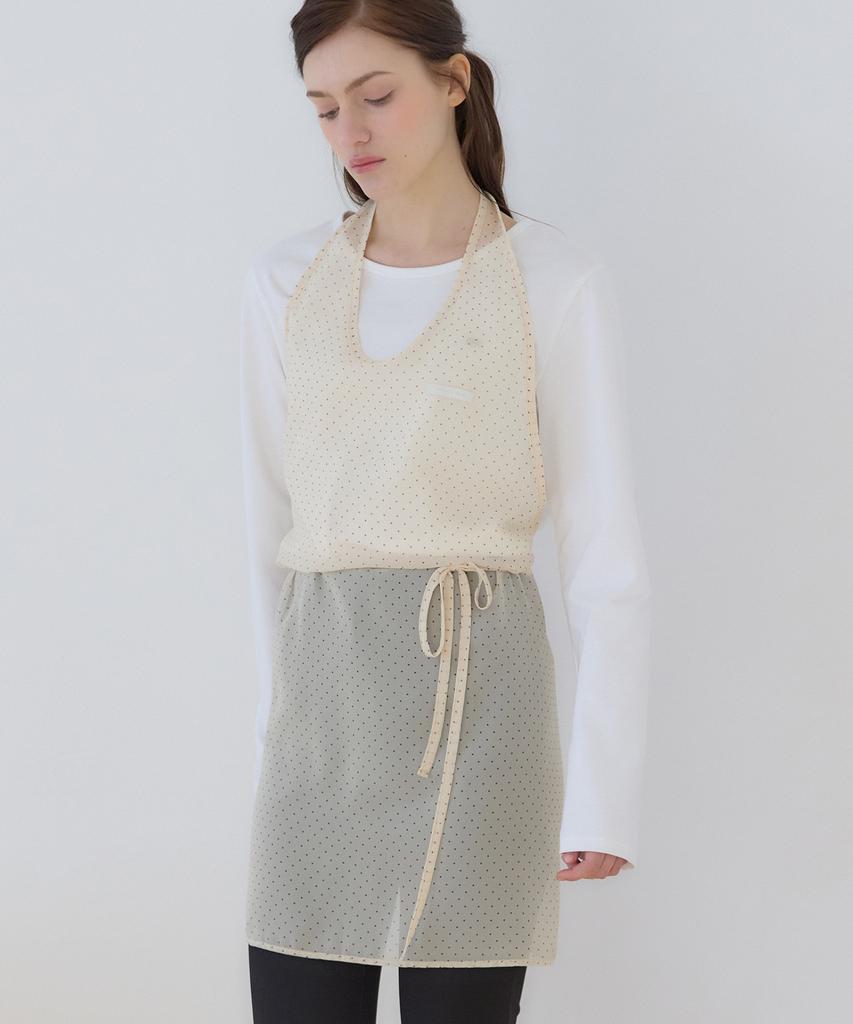 Our Hope Sheer Dot Layered Apron - Yellow
