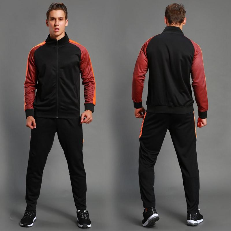 Unisex Long Sleeve Soccer Training Kit Set Men Women Teens Winter Sportswear