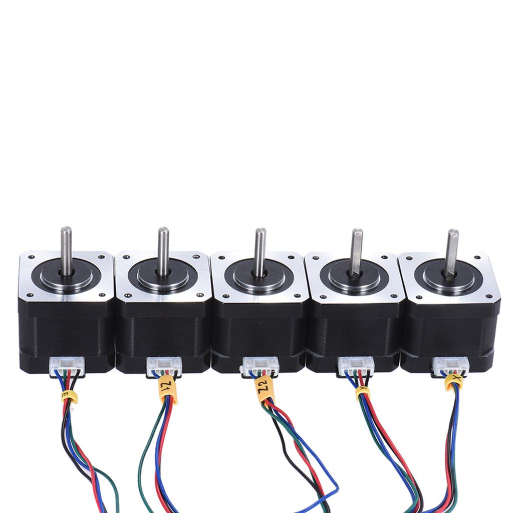 5pcs Nema 17 Stepper Stepping Motor Drive Control 2 Phase 1.8 Degree 0.9A 0.4N.M 42mm with Ld Cable 3D Printer/CNC Accessory Replacement