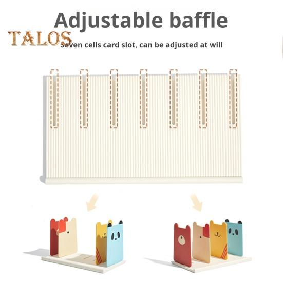 

Стеллаж для хранения книг-органайзер, 7 слотов, пластиковый настольный сортировщик файлов, вертикальный настольный органайзер для файлов, легкий доступ к разделителям книг разноцветный