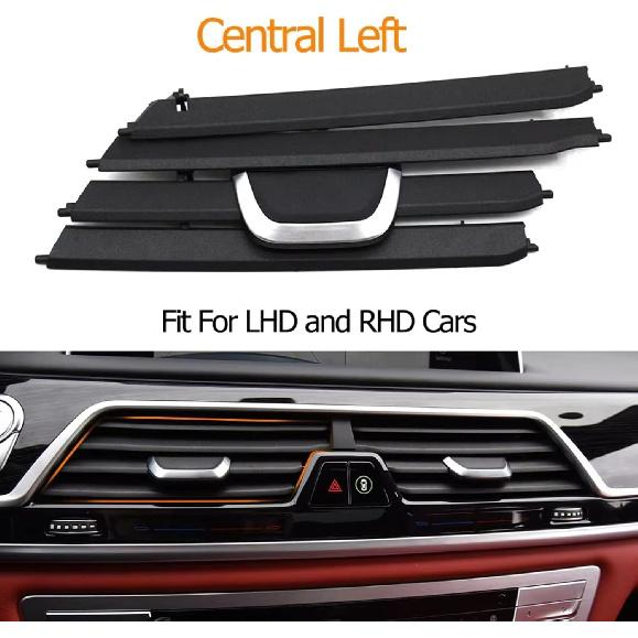 Dashboard Front Air Conditioner Ac Vent Outlet Grille Repair Kit for BMW 7 Series G11 G12 2016 2017 2018 2019 2020 730 740 750(Central-Left)