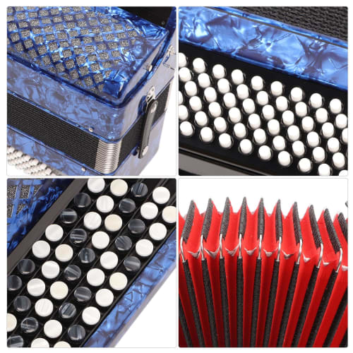 62-key Accordion, Dynamic Sound, Wide Range of Tones, ABS