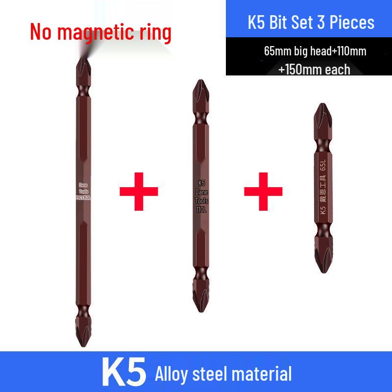 K5 Strong Magnetic Phillips Ring Bit Set: High-Strength, Extended Electric Screwdriver and Drill with Magnetic Head.
