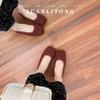 Grape Mother Spring New French Flat-soled Single Shoes Women's Comfortable Outer Wear Shallow Mouth Women's Shoes Bow Soft-soled Casual Shoes