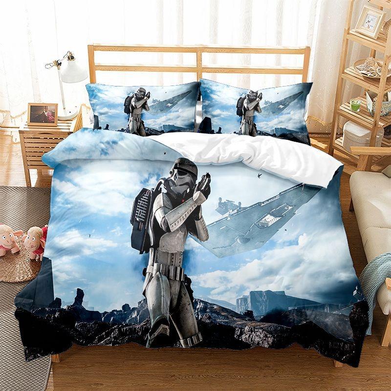 Movie 3d S-Stars Yoda Duvet Cover pillowcase Bedroom Decoration Children Gift adult Single Double bed Large SizeZip Duvet Cover