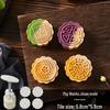 2025 National Style Mooncake Molds, Hand Press Ice Skin Pastry Tool for Home Baking