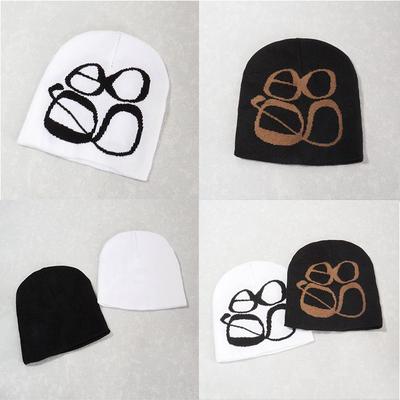 Glasses Pattern American Hat Double European Knitted Men's Women's Hats Fashion