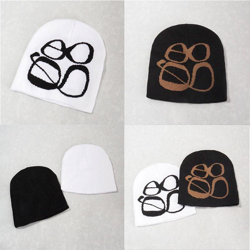 Hat Double American Glasses Pattern Knitted Men's Women's Hats Fashion European