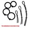 4-Piece Silicone Cock Ring Set for Delayed Ejaculation & Restraint