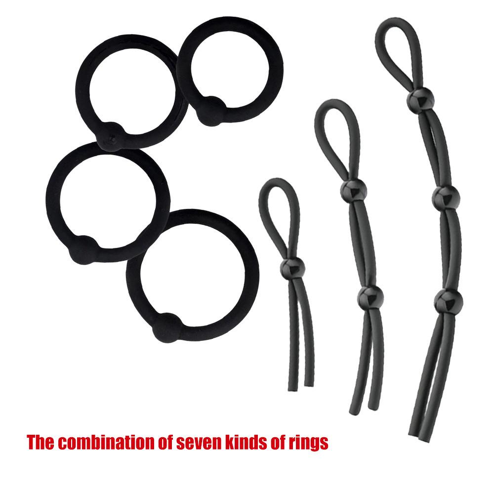 4-Piece Silicone Cock Ring Set for Delayed Ejaculation & Restraint