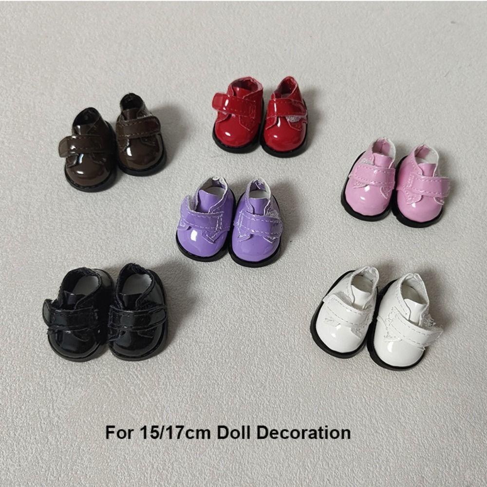 with Stickers Leather Shoes 3.8cm Length Shoes Outfit Accessories For 15/17cm Doll Decoration