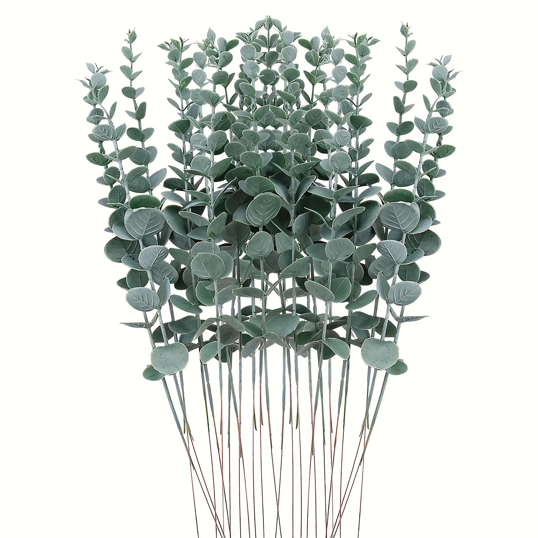 

Стебли эвкалипта, искусственные листья эвкалипта, искусственный стебель эвкалипта для вазы, свадебного букета, домашнего декора на Хэллоуин, День благодарения, Рождество 6pcs