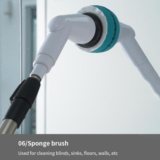 Electric Cleaning Brush Cordless Smart Functions Type-C Fast Charging IPX6 Waterproof One-Button