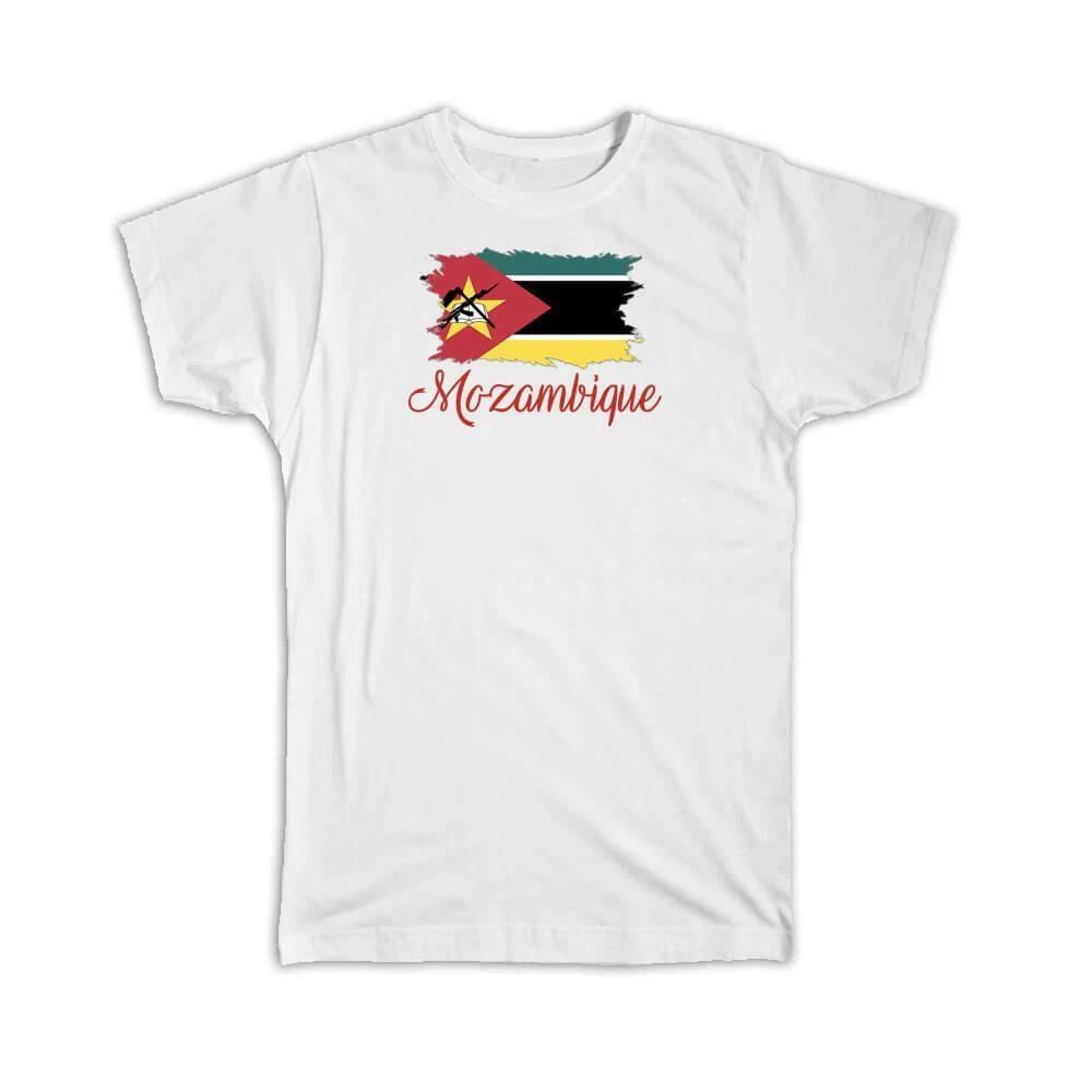 Gift T-Shirt : Mozambique Flag Mozambican Country Expat 4XL