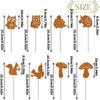 Metal Rusted Animal Garden Stake Art Crafts Statue Backyard Garden Yard Sidewalk Outdoor Backyard Decoration