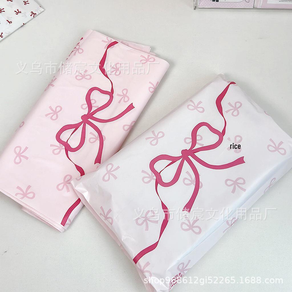 

High-Value Pink Bow Waterproof Express Shipping Bag Pink Bow 28x42; 10 pcs