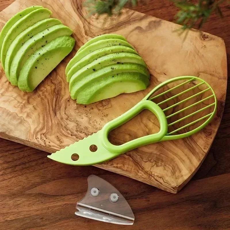 Multifunctional Avocado Cutter Corer Butter Fruit Slicer Peeler Pulp Separator Plastic Knife Kitchen Tools Gadgets Accessories