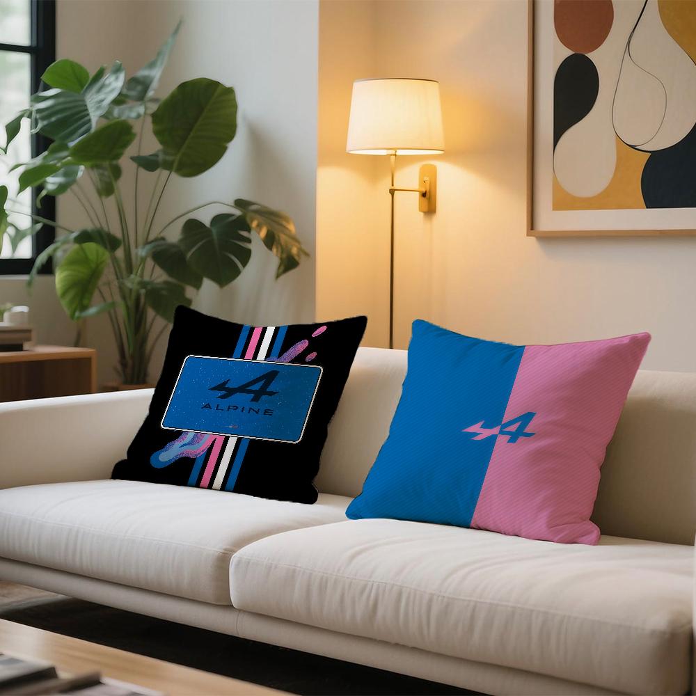 Housse de coussin Logo Cool Équipe A-Alpines Confortable et douce pour la literie respectueuse de la peau coussin d'oreiller de loisirs pour canapé voiture bureau