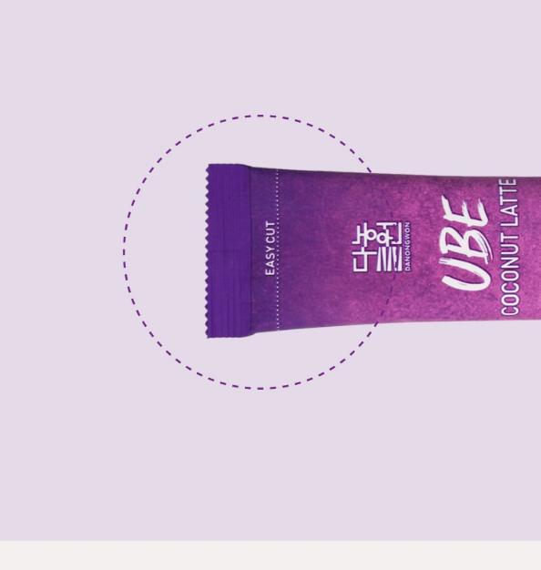 Danongwon Ube Cocco Latte Sticks – Latte Cremoso di Patata Viola 10 Stick
