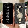 For Xiaomi Redmi 14c / Mi 14 Pro 14t Pro Case Liquid Silicone Soft TPU Back Cover Redmi14c Phone Funda Gothic Black Night Bumper