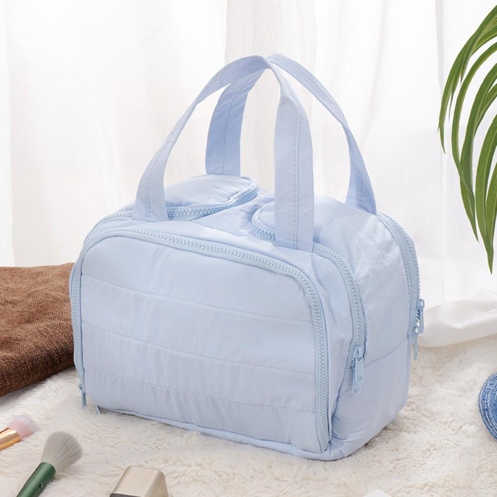 Multipocket Design Travel Toiletry Bag Double Side Open Women Cosmetic Tote  Unisex Toiletries
