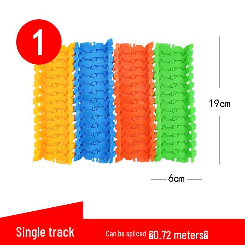 Children s Electric Double-Layer Track Car Set - DIY Multi-Layer City Road Racing Toy