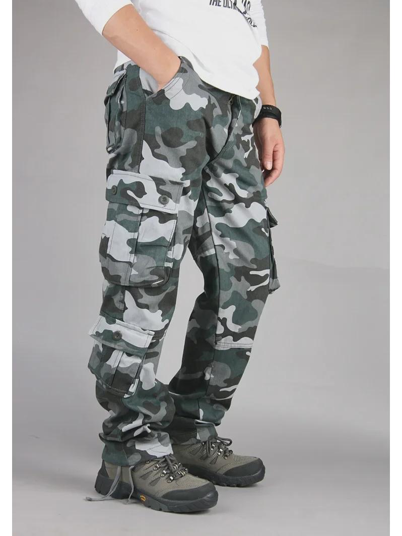 

Весняні чоловічі камуфляжні штани вільного крою, стійкі до зносу 38