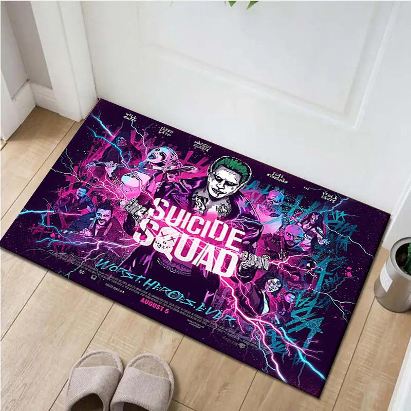 1pc Office Carpet Chair Mats Suicide Squad: Worst Heroes Ever Perfect for Decorating Office Chairs, Living Rooms, Or Bedrooms,Polyester Carpet